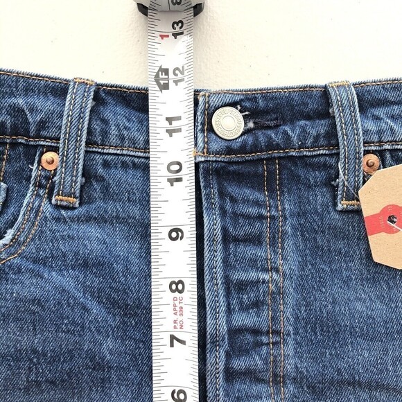 Levi's 501 jean shorts size 31 Denim Cutoff button Fly High Rise Jive Stone - Picture 7 of 12